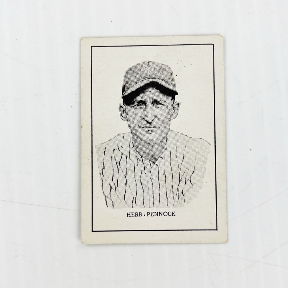 Vintage 1950 Callahan Hall of Fame Herb Pennock Baseball Trading Card